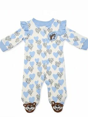 Buc-ee's Girl Snow Leopard Sleeper Size 3mths